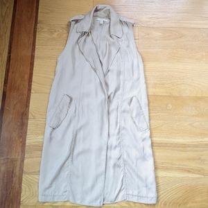 ZARA trf outerwear long khaki vest S